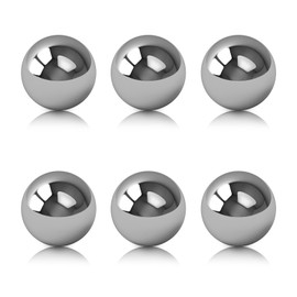 thirei Stainless Steel Ball, Garden Ball, Observation Ball, Polished Solid Balls, for Home, Garden, Ornament Decorations (6 Pack - 20 mm)