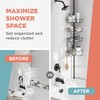 Zenna Home Tension Pole Shower Caddy Corner Organizer, Adjustable Standing