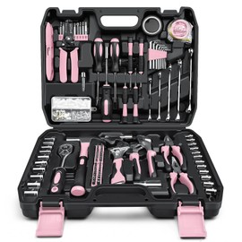 Sundpey Home Tool Kit 281-PCs - General Basic Home Auto Repair Tool Kits - Complete Portable Hand Tool Sets for Women - Tool Box Set with Socket Wrench Set & Screwdriver Sets & Hex Key & Pliers