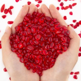 0.5LB | 1LB | 2.75LB Sea Glass Stones for Crafts Vases Fish Tank Red Glass Pebbles GemstonesColor: Cyan, Size: 2.75LB(1185g/41.79oz)