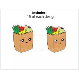 Homemade Grocery Shopping Planner Stickers #53 / Kawaii Planner Stickers  /