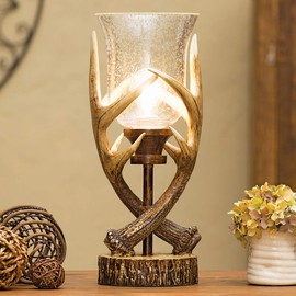 BLACK FOREST DECOR Antler Lodge Uplight Lamp