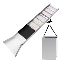 Pftjujudan 50" Folding Aluminum Alloy Sluice Box,Portable Sluice Box for Gold Mining,Gold Prospecting Equipment for Gold Panning,Prospecting,Gold Classifiers,Gold Panning Equipment,Silver