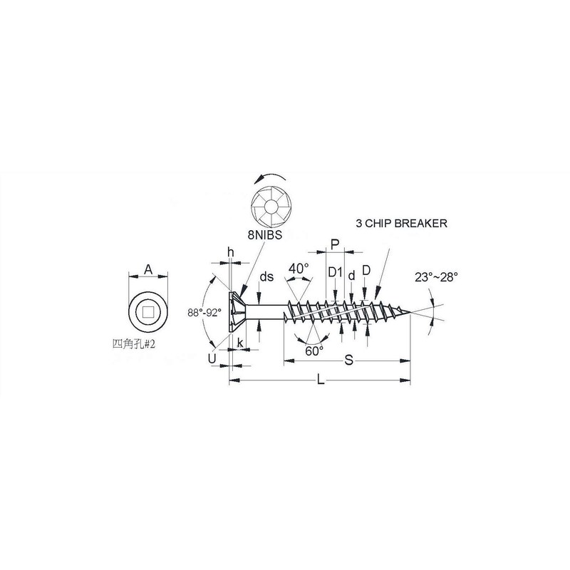 GROVE SUS304 Wood Deck Screws, Stainless Steel (Screw Length, φ