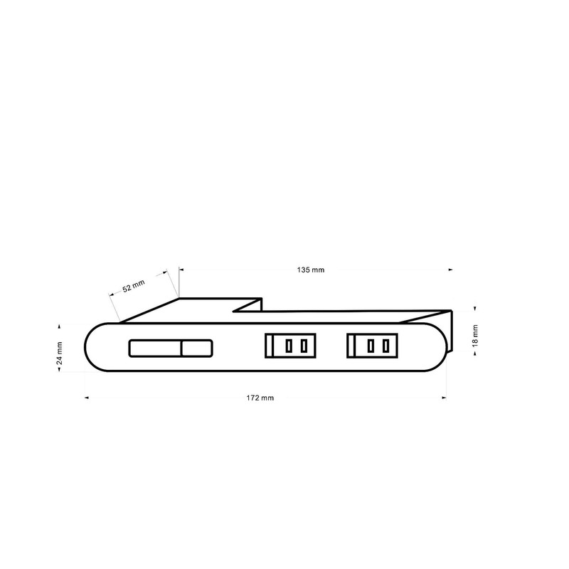 YCthriving Recessed Recessed Outlet for Furniture Making 2-Outlet with USB