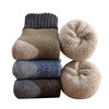 YZKKE 3Pack Mens Super Thick Wool Warm Socks - Soft