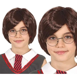 FIESTAS GUIRCA | Parrucca da Mago Bambini (Taglia Unica) - Accessorio per Costume per Studenti di Magia e Stregoneria - Ideale per Halloween, Carnevale e Feste a Tema - Tutti Gli Utenti - Marrone