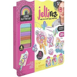 Jelli Rez Super Glitter Set, Jewellery-Making, Craft Kit, Gift for Children Aged 8 Years and Over