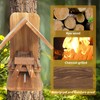 Squirrel Feeder, Wood Squirrel Feeders for Outside Winter, Wooden Chipmunk