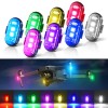 MICTUNING RGB LED Strobe Lights 8pc Flash Emergency Signal Light