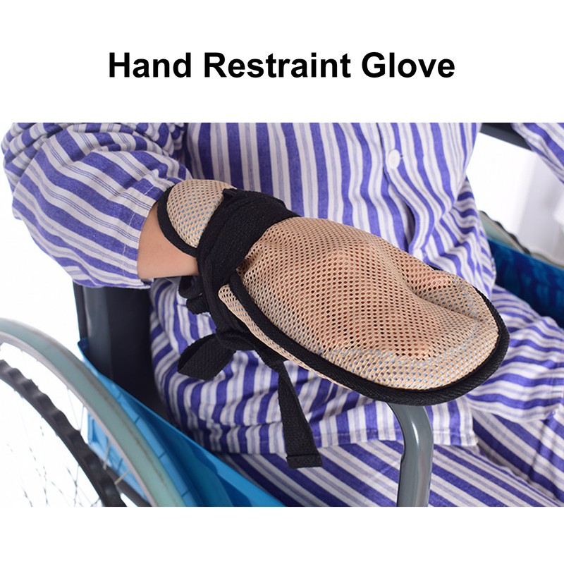 Hand Restraint Glove Dementia Elderly Restraint Glove Medical Safety Mesh