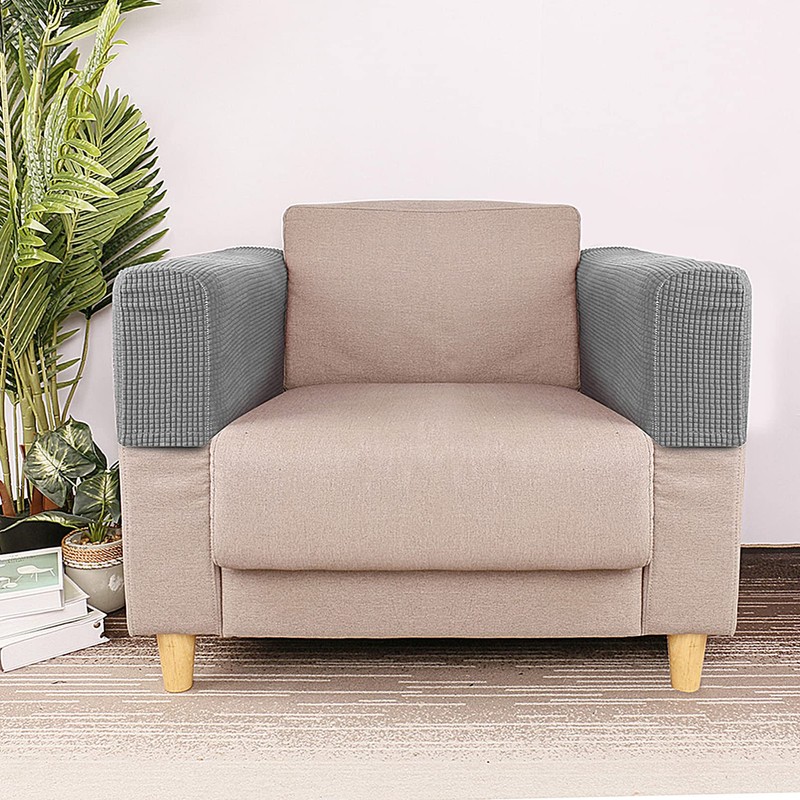 SEWACC 2pcs Elastic Armrest Covers Stretch Sofa Arm Cover Protector