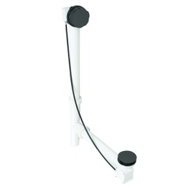 Westbrass Tubular 27 in. Cable Drive Bath Waste, Matte Black, D50P27TLE-62