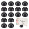 OLYCRAFT 20Pcs Round Table Number Stands Black Wood Memo Photo