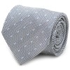 Ox and Bull Trading Co. Dotted Herringbone Gray Silk Tie
