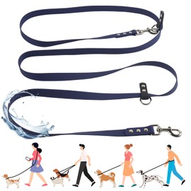 Hands Free Dog Leash, 8FT Multifunctional Crossbody Dog Training Leash Waterproof 9 in 1 Adjustable Waist Dog Leash for Small, Medium Dogs Walking, Jogging, Running (Dark Blue, 3/4'' X 8FT)