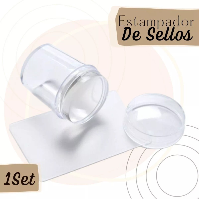 Veraly Kit Estampador De Sellos Para Uñas Con Raspador Decoración