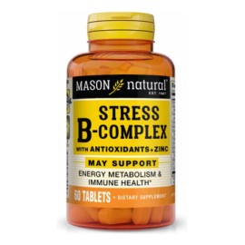 Suplemento Complejo B Mason Natural Sin Sabor 60 Tabs con Zinc Vegano