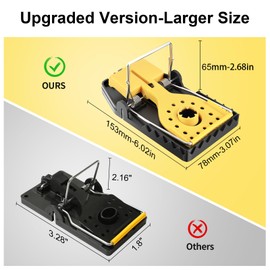 【2025 Upgraded Version】 Mouse Traps 6-Pack, Large Mouse Trap Indoor for Home, High Sensitive Mice Traps, Easy & Quick-Set Mousetrap, Reusable Rat Trap for Outdoor/Garage/Kitchen/Garden