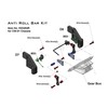 kingfly OP Parts Stabilizer Rod Set Rear Tamiya 1/10 CW-01