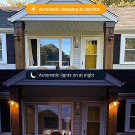 XIFEINIU Solar Barn Lights for Outside, 2PCS Waterproof Solar Wall Light Fixture, Rustic Vintage Metal Gooseneck Wall Mount Outdoor Lights with Gold Interior, for Outdoor Barn Shed Farmhouse Porch