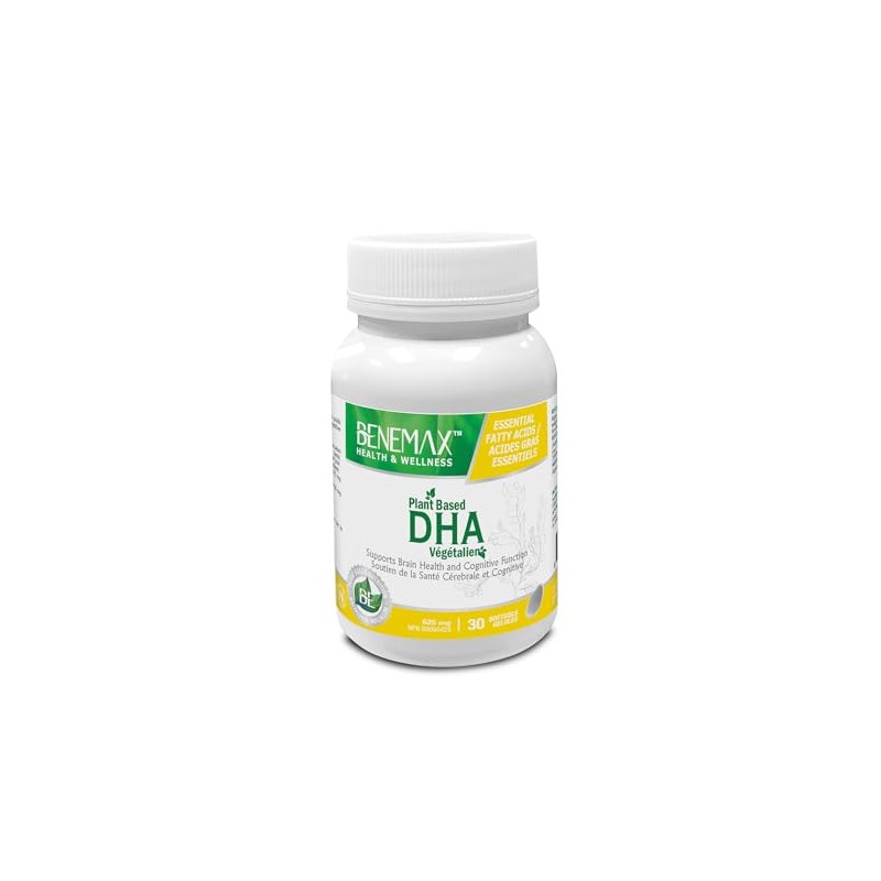 Benemax Plant Based DHA 625mg | Algae Oil | Brain-Boosting