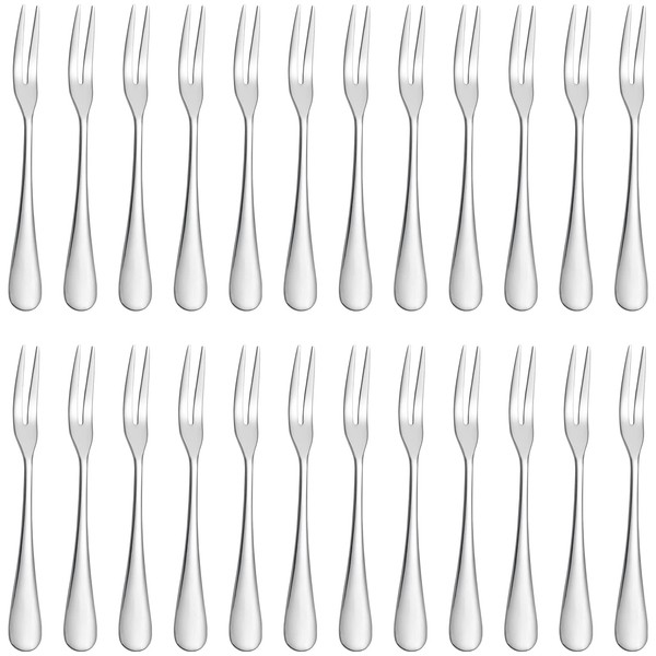 Mini Dessert Forks Stainless Steel Small Forks for Dessert Salad Fruit Tasting Cutlery (SDF24)