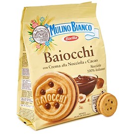 Mulino Bianco:"i Baiocchi" Cookies with cream hazelnut and cocoa - 9.17 Oz (260g) [ Italian Import ]