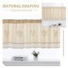choicehot Short Curtains with Crochet Weave, Lace Cotton Linen for