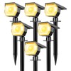 6 Pack Solar Spot Lights Outdoor, Solar Spotlights Outdoor Waterproof
