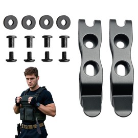 2 Set Kydex Belt Clip Professional Metal Knife Sheath Clip with Screws for Kydex DIY Making Accessories
