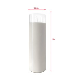 7-Day Long Fragrance Free White Candle - Eco-Friendly Wax - High Boron Glass Container - for Religious Prayers, Party Decorations and Emergencies (1 Pack)
