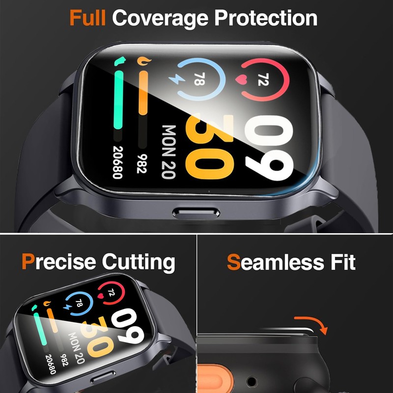 Compatible for anyloop Fitness Tracker Screen Protector, Lamshaw Full Coverage