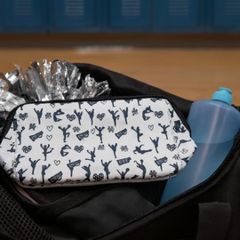 Sportybella Cheerleading Makeup Bag – Cheer Gifts for Girls & Women – Cheerleader Travel Cosmetic Pouch, Waterproof Toiletry Organizer, Cheerleading Accessories