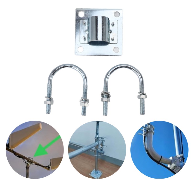 Antenna Mast Pipe Mount Stable Support Flexible Adjustment Aluminum Alloy