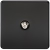 Knightsbridge SF0150MB (Non-Isolated) Screwless 1-Gang Sat Tv Outlet, Matt Black