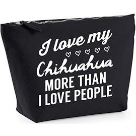Hippowarehouse I love my chihuahua more than I love people printed make up cosmetic wash bag 18x19x9cm