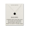 Philip Jones Black Onyx Necklace with Quote Card
