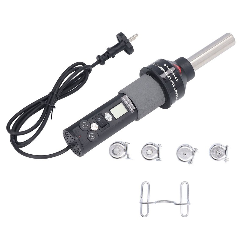 6Pcs Hot Air Gun LCD Digital Display Adjustable Portable Heating