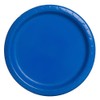 Luxurious Royal Blue Solid Round Dinner Plates - Dazzling 9"