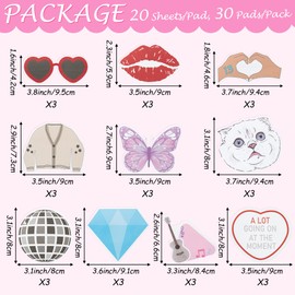 CYjorkbgg Era’s Singer Sticky Notes - 30PCS Cute Era’s Self-Stick Notepad for Kids Colorful Creative Singer Shaped Self-Adhesive Removable Notes Page Note for School Office Supplies Birthday Gifts