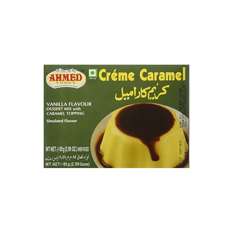 AHMED Crème Caramel Halal Jello Jelly, 85 Gram (Pack of