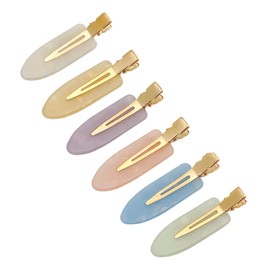 EZ PEACH Non-marking Bangs Clips, Tortoise Shell Style, 6 Pieces, Non-Stick Bangs, Hair Clips, Non-marking Bangs Clips, Makeup, Hair Arrangement, Tortoise Shell, Non-Tracing Pin (E)