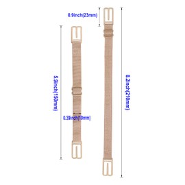 LeonHien Women's Bra Strap Clips Holder Non-slip Adjustable Elastic-6 Packs