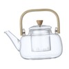 Household Teapot 1000ml Large Capacity Multifunctional Borosilicate Teapot with Bamboo