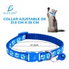 Collar Reflejante Perros Gatos Seguridad Broche Placa Nombre