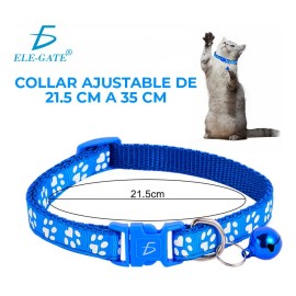 Collar Reflejante Perros Gatos Seguridad Broche Placa Nombre