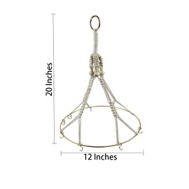 Shiyode Herb Dryer Handmade Plant Drier Rack Kit Flower Drying Hanging Holder Decorative Hanger with Hooks for Herb and Spices Drying, Gold