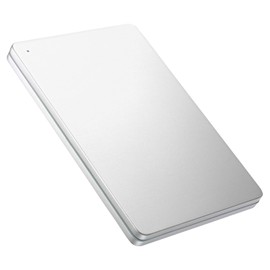 iO Data HDPX-UTS2S External Hard Drive, 2 TB, Portable, Aluminum Body, Ultra-thin, Compatible with Mac Time Machine, Made in Japan, Silver x Green