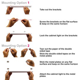 BIGMONAT Motion Sensor LED Night Light,Wireless USB Rechargeable Under Cabinet Strip Lights Stick-On Magnetic Closet Lighting Bar for Kitchen, Hallway, Motion Activated Indoor Light - White, 2Pack